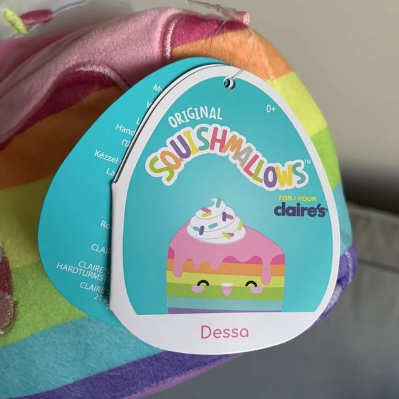 Squishmallow “Dessa” 8” Claire’s Exclusive brand new with tags - Picture 3 of 3